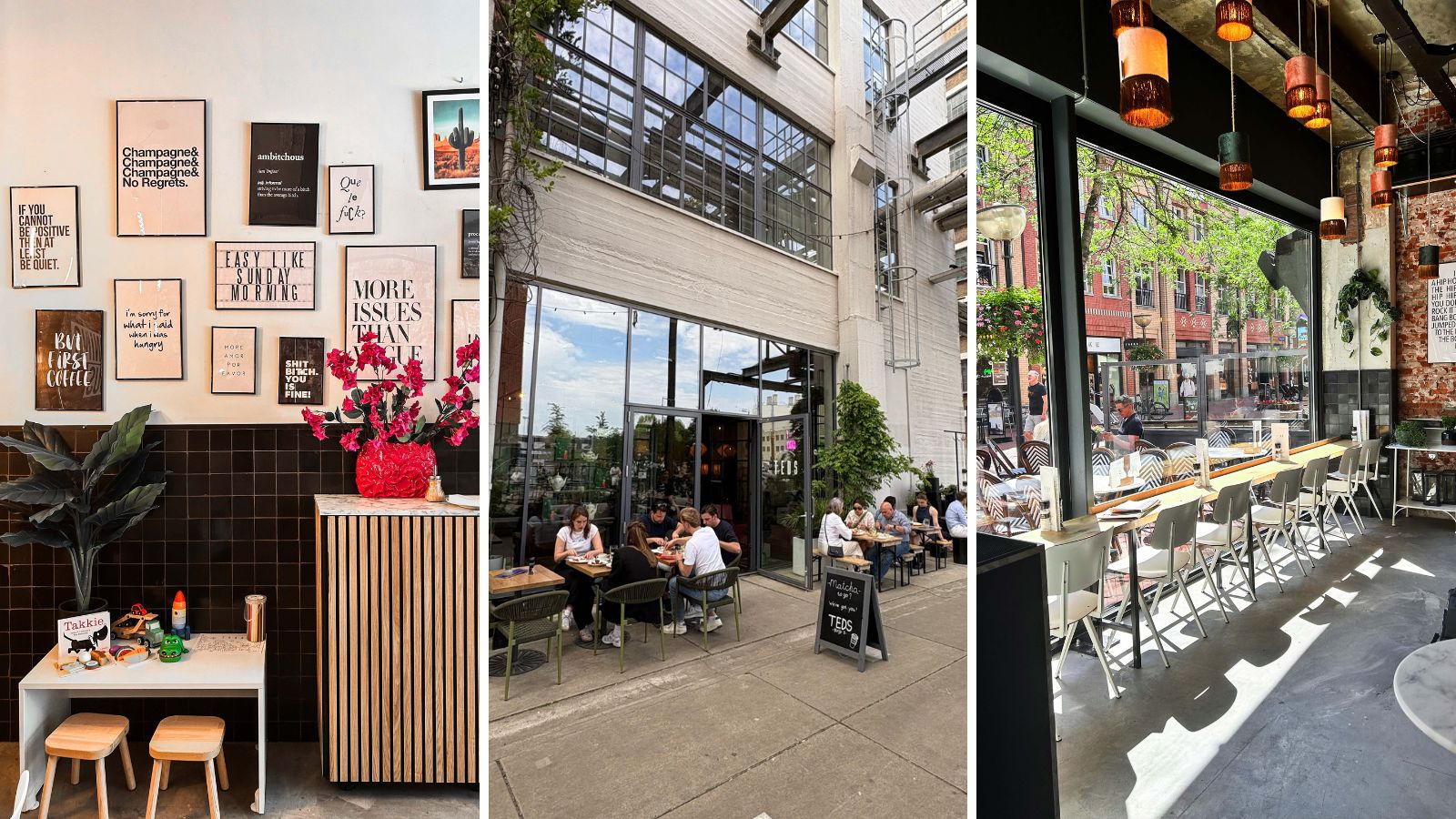 Interieurdetails van twee Teds-locaties in Eindhoven